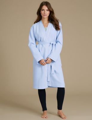 Pure Cotton Waffle Dressing Gown